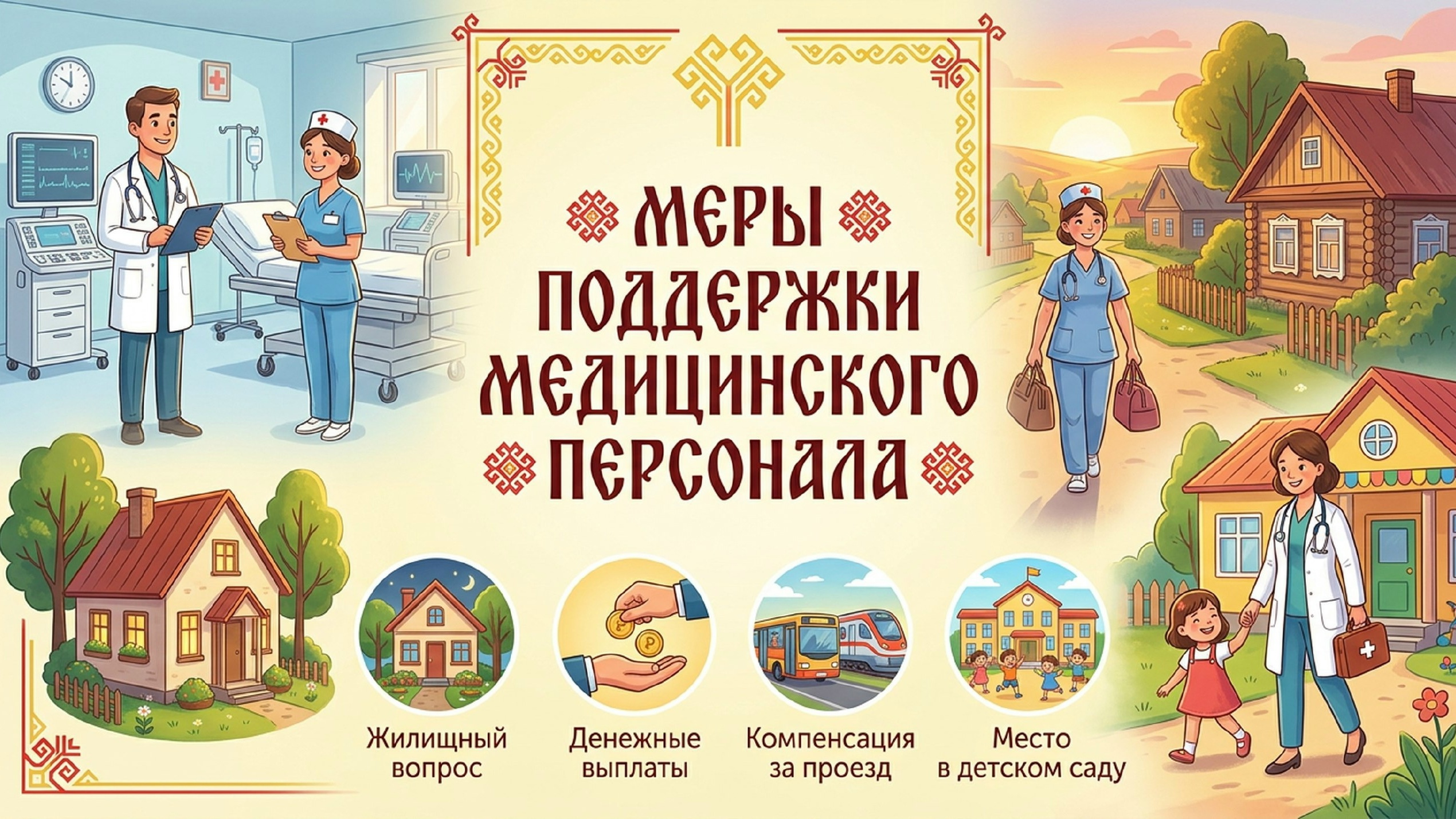 Меры поддержки медицинского персонала в Чувашии в сельской местности, малых городах с населением до 50 тыс.